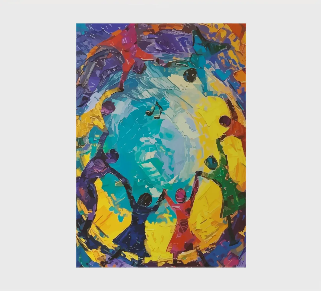 children's hands join together to form a circle notebook by Dumery Art