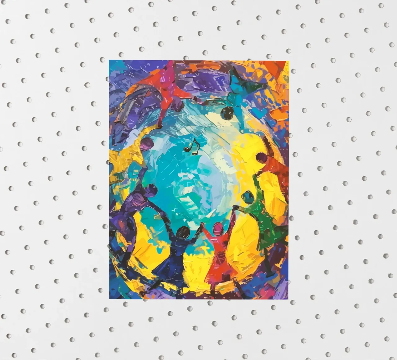 children's hands join together to form a circle adesivo da Dumery Art
