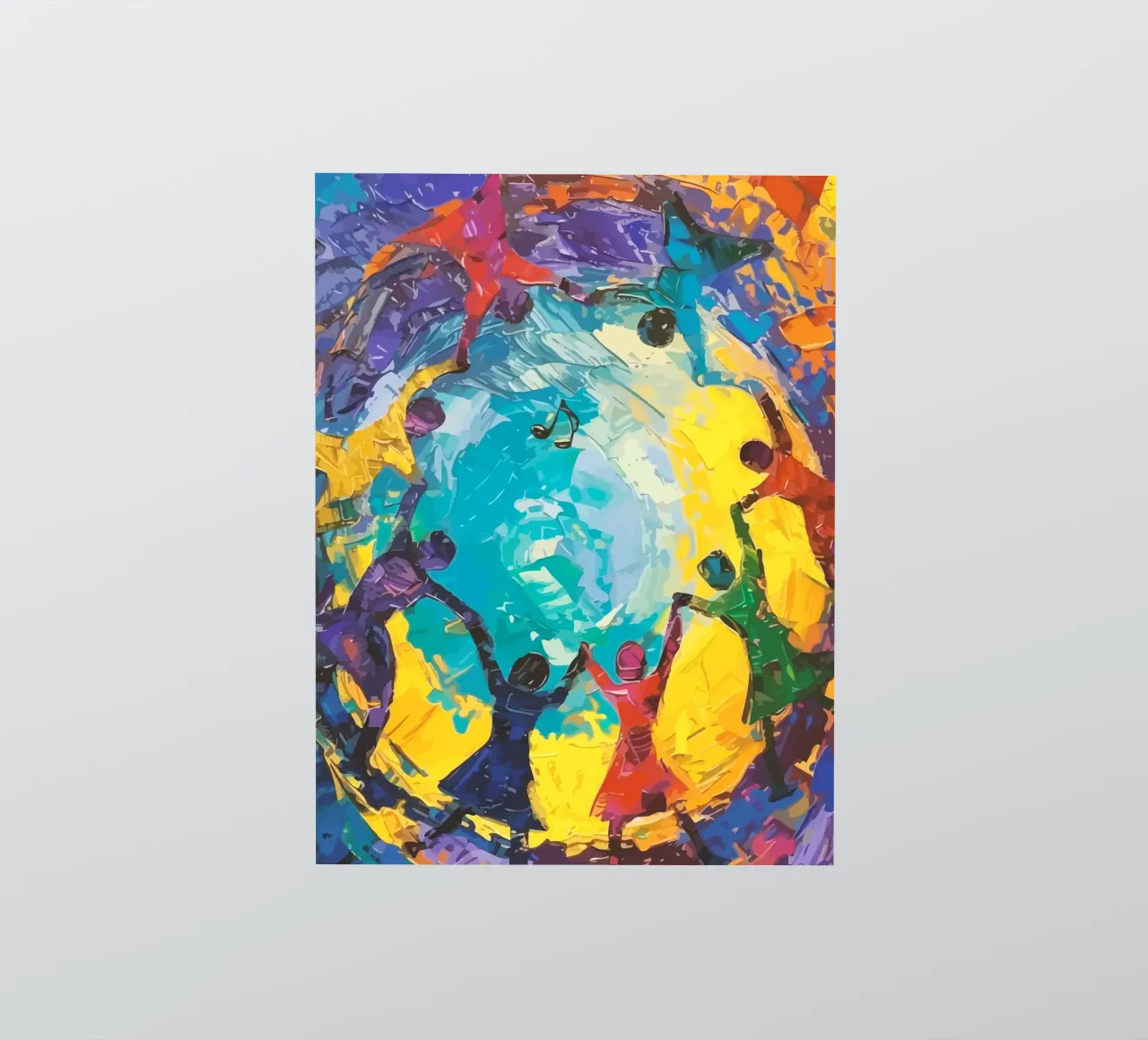 children's hands join together to form a circle adesivo da Dumery Art