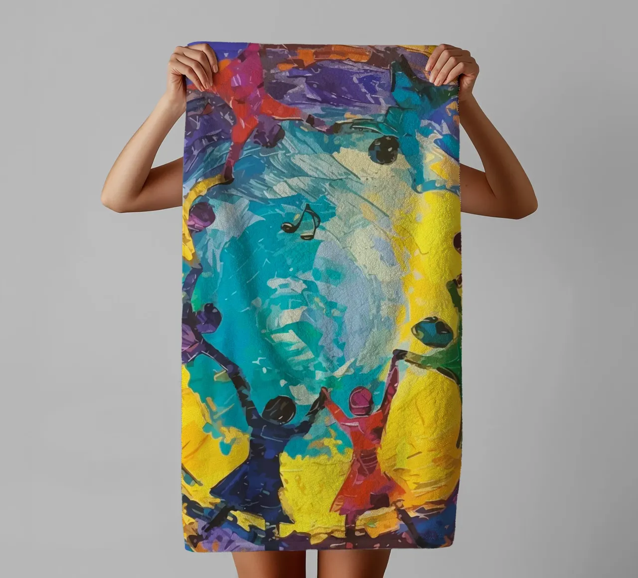 children's hands join together to form a circle asciugamano da bagno da Dumery Art