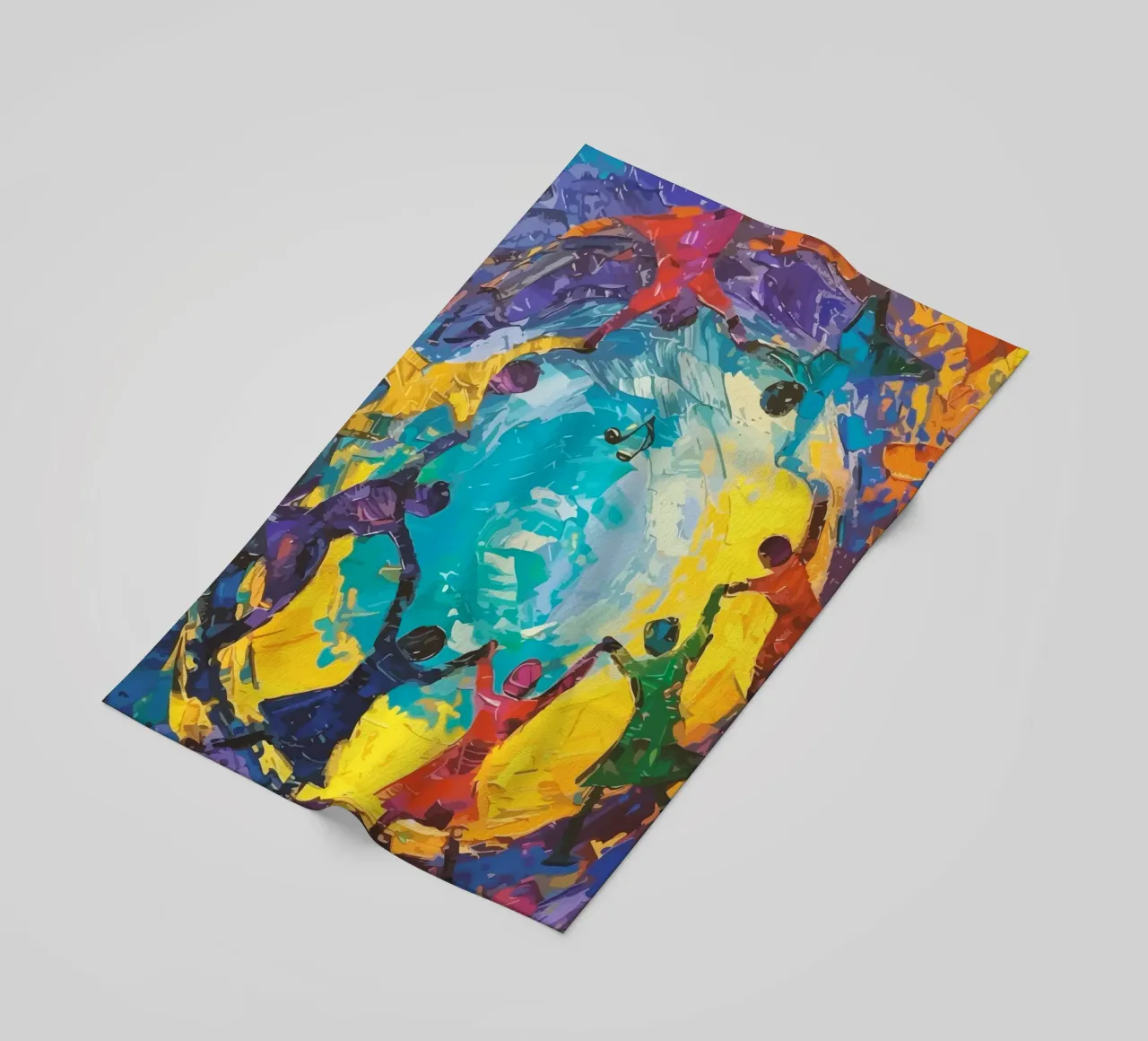 children's hands join together to form a circle telo mare da Dumery Art
