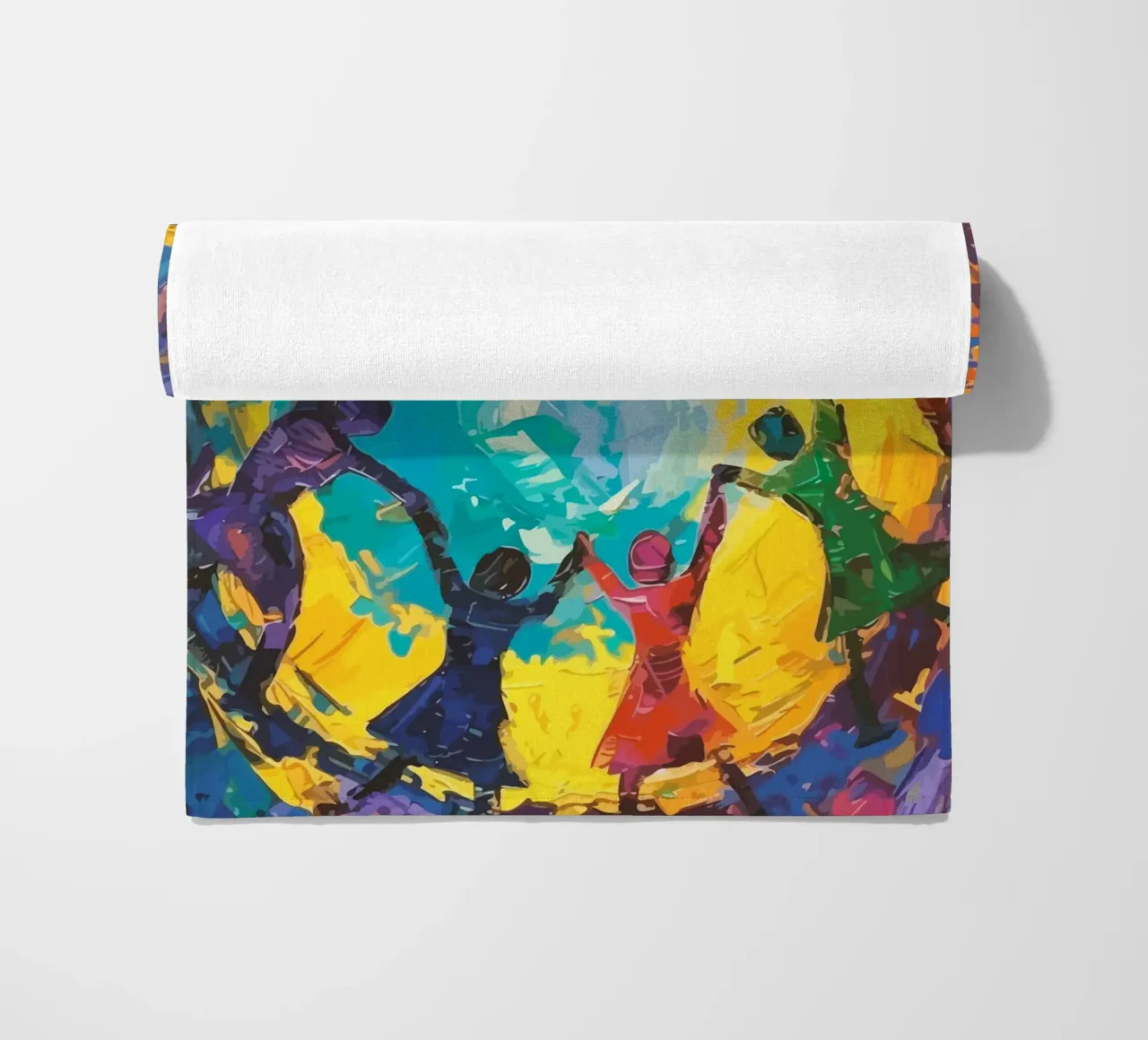children's hands join together to form a circle telo mare da Dumery Art