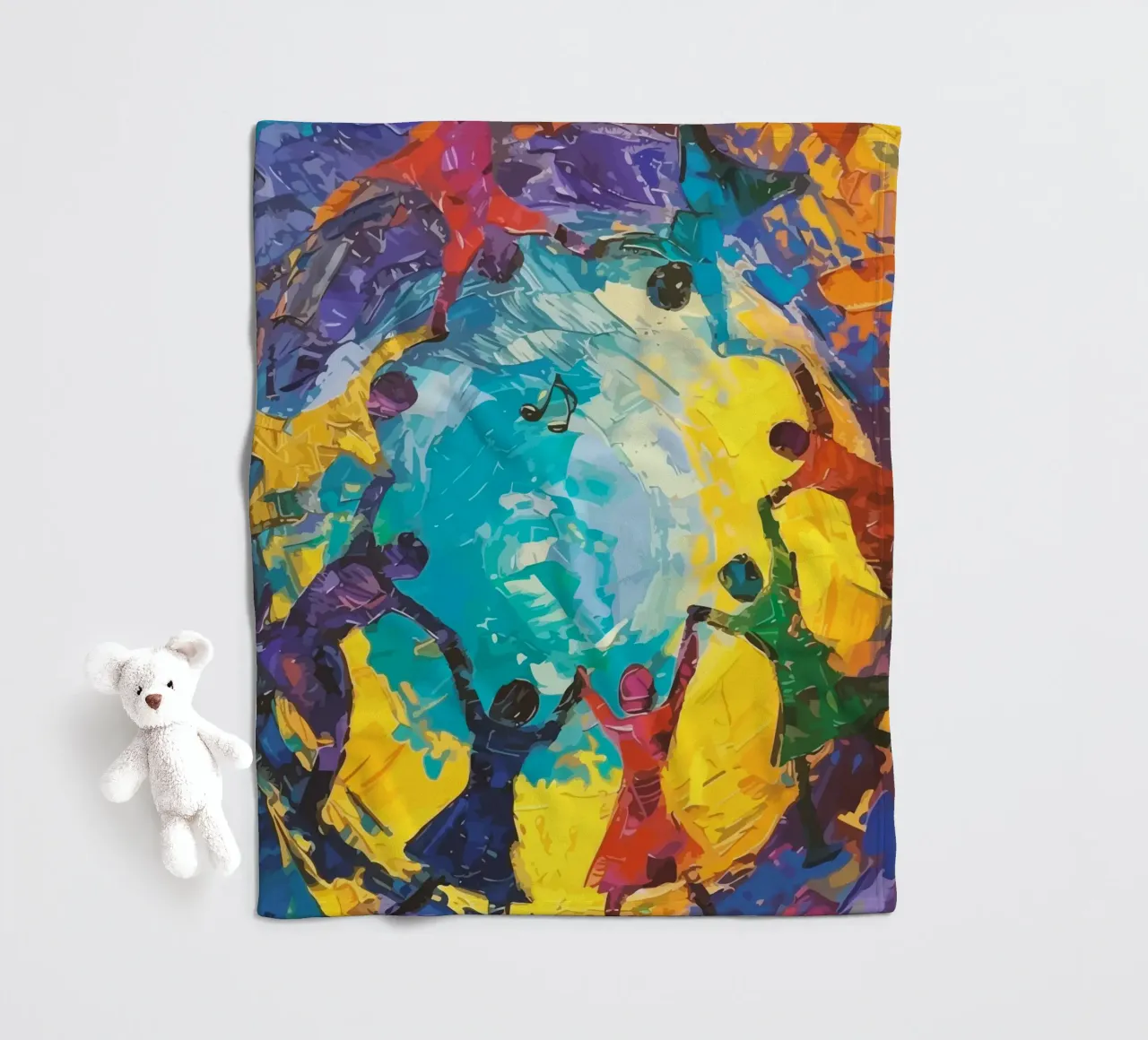children's hands join together to form a circle coperta in pile da Dumery Art