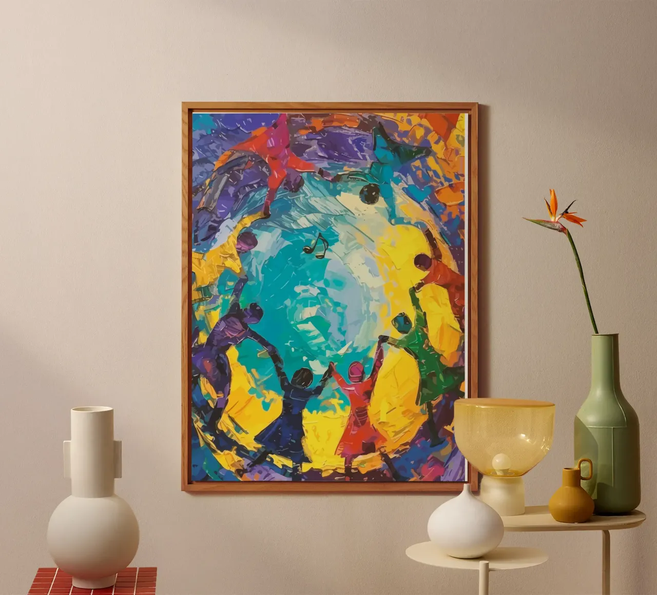 children's hands join together to form a circle alluminio dibond da Dumery Art