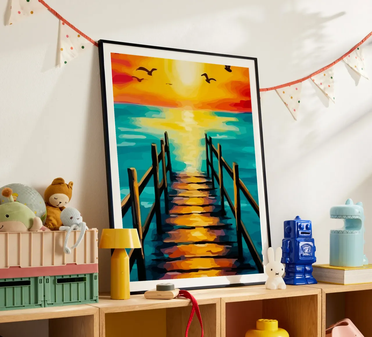 small pier before sunset poster da Dumery Art
