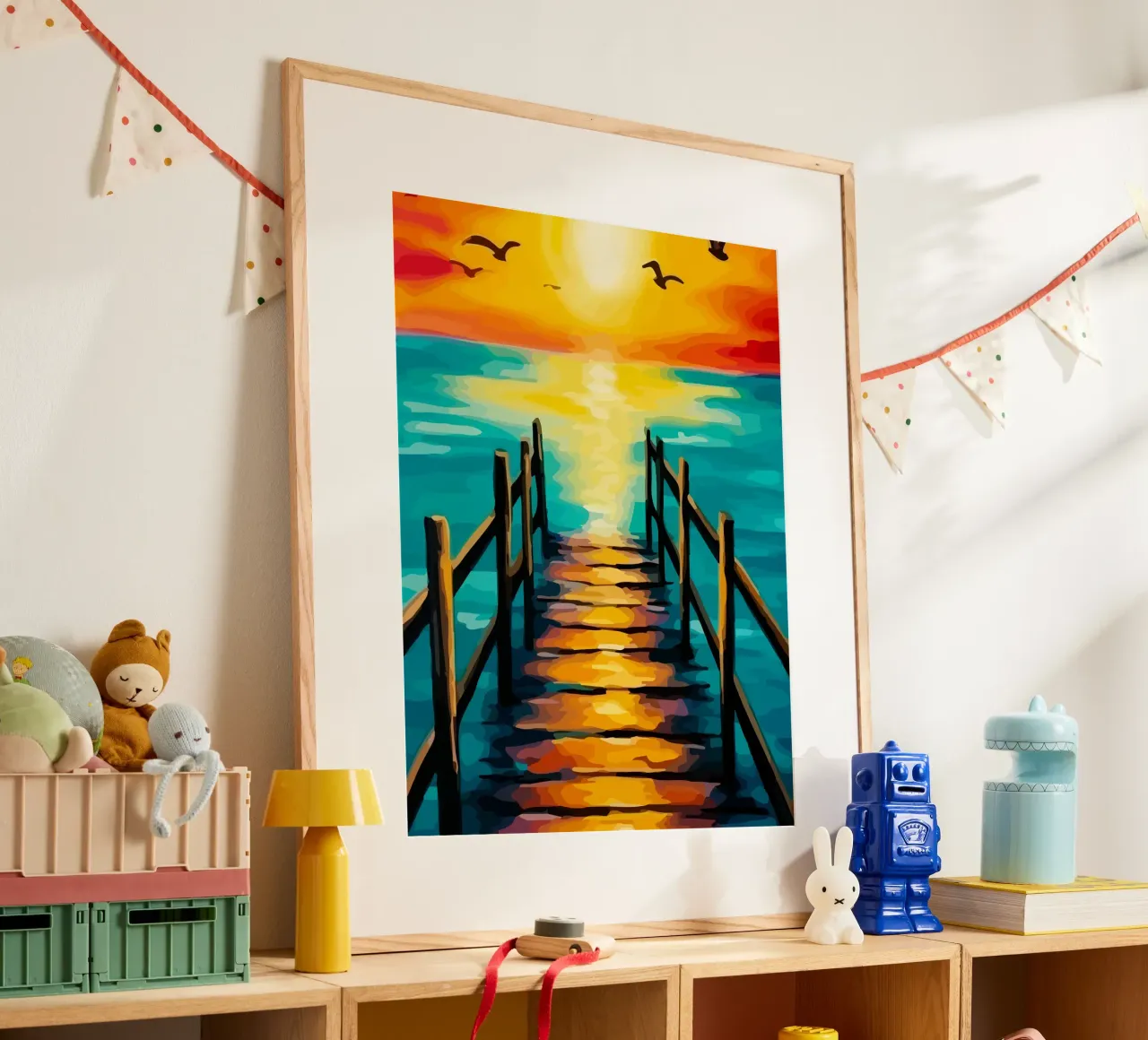 small pier before sunset poster da Dumery Art