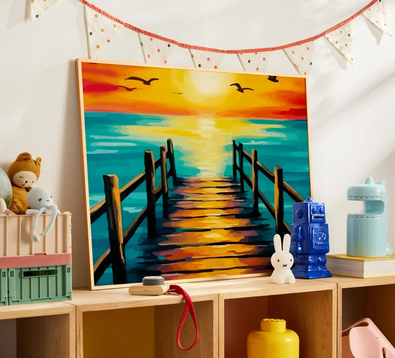 small pier before sunset poster da Dumery Art