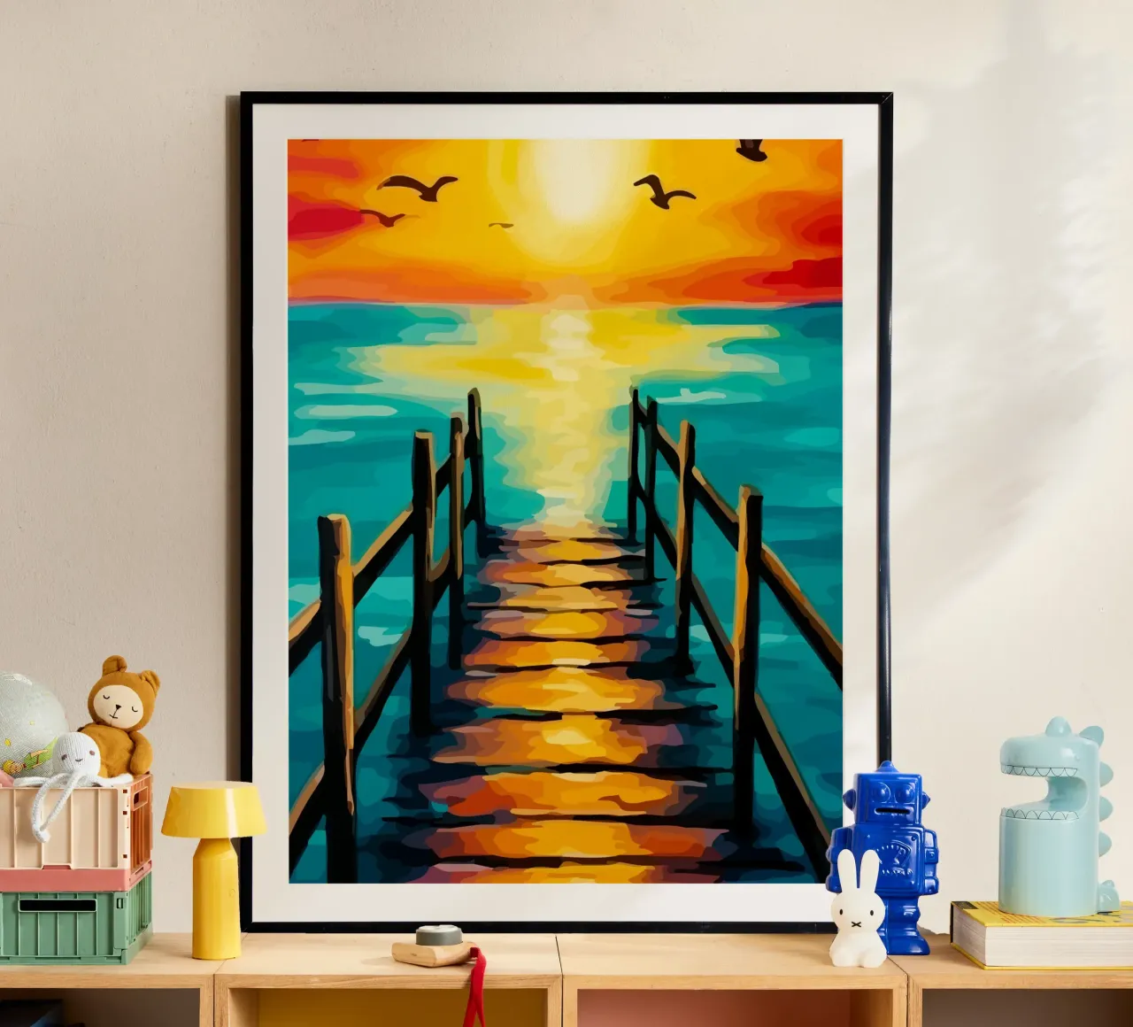 small pier before sunset poster da Dumery Art
