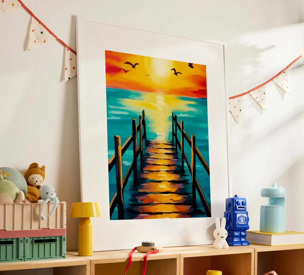 small pier before sunset poster da Dumery Art