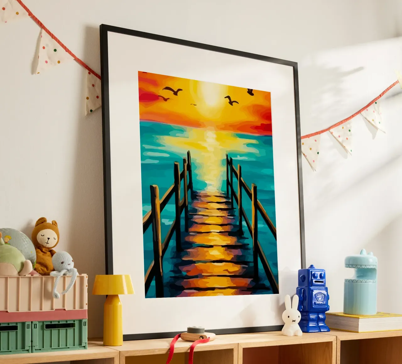 small pier before sunset poster da Dumery Art
