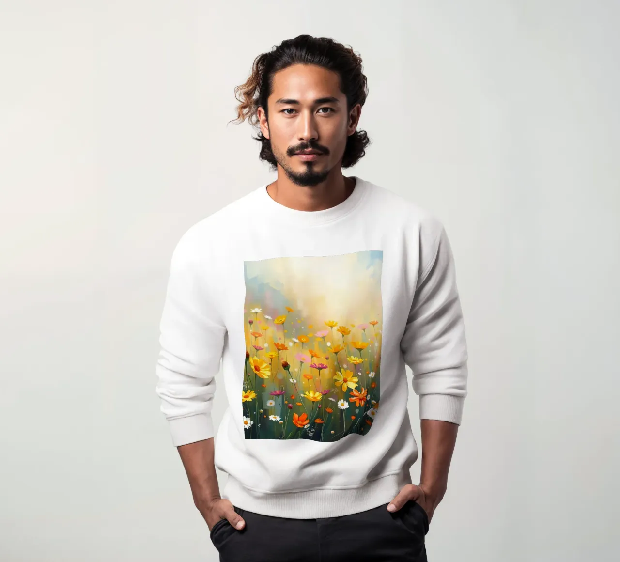 Pittura di fiori selvatici colorati felpa da DesignDoodle