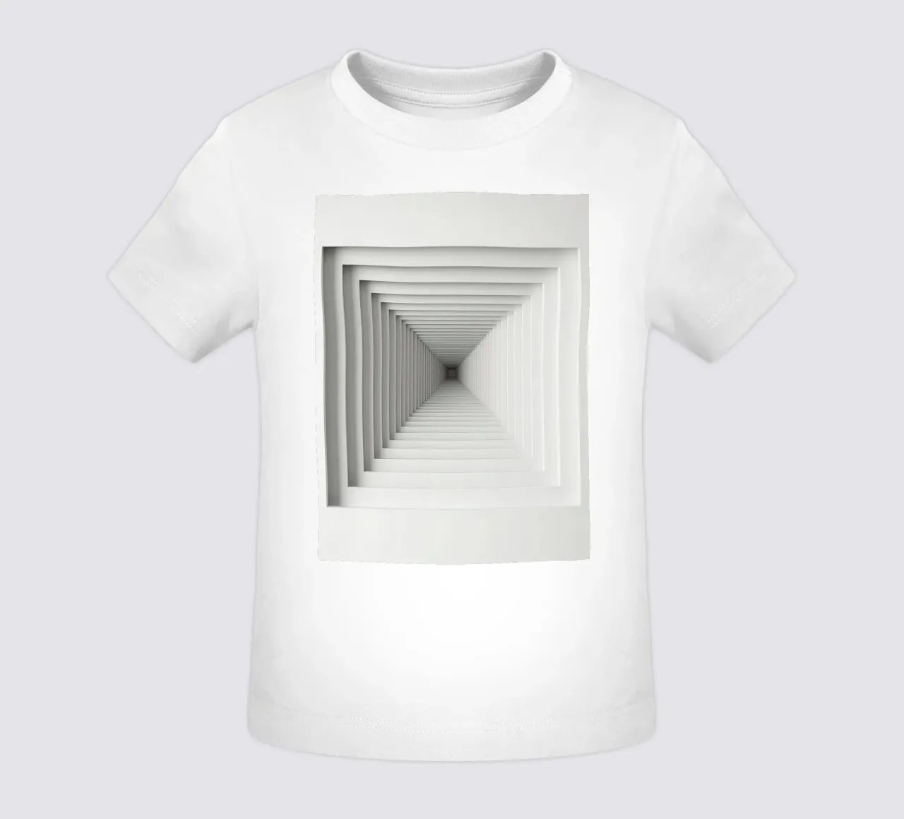 Nested White Square Frames Creating Tunnel Illusion baby t-shirt by DesignDoodle