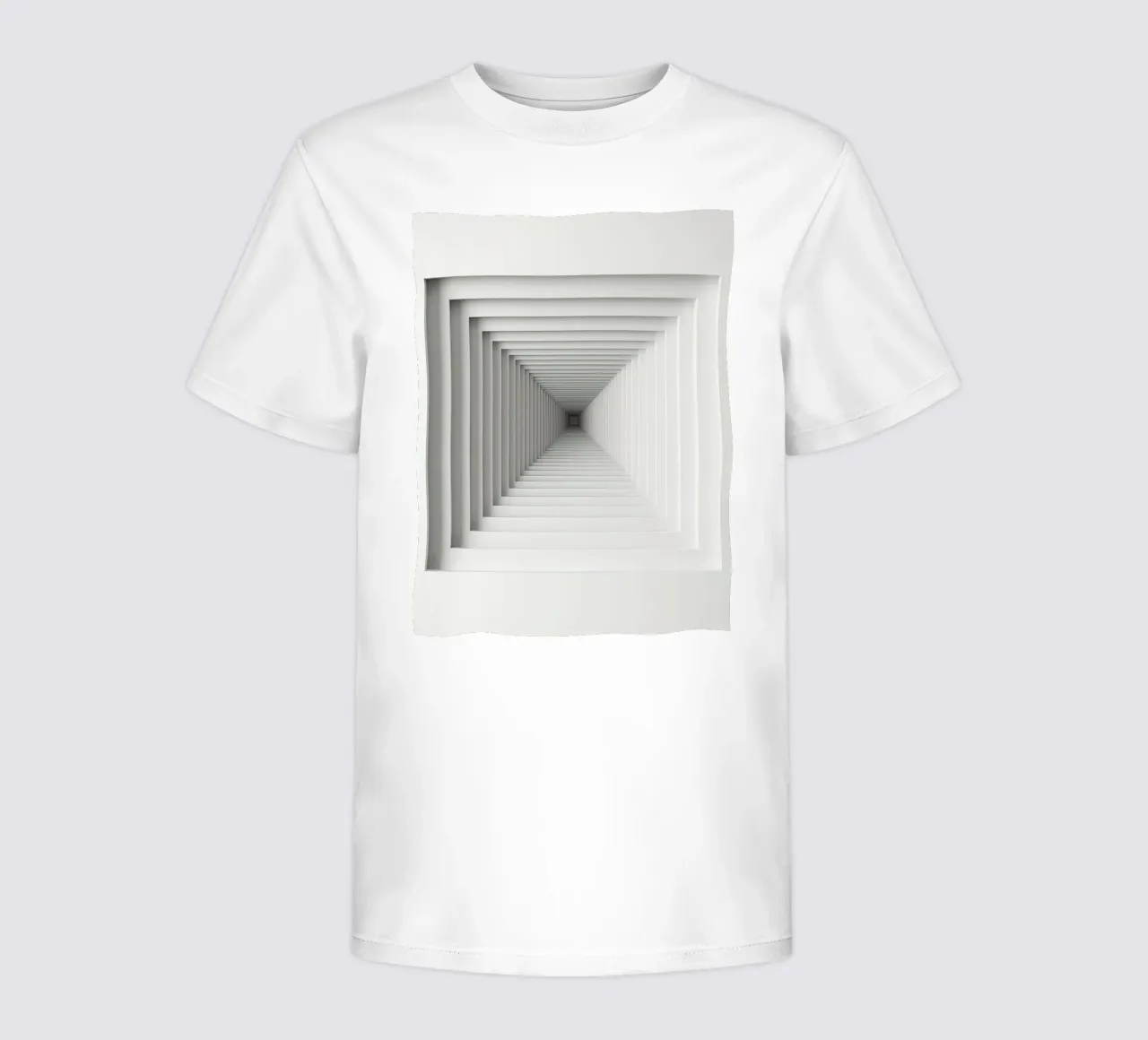 Nested White Square Frames Creating Tunnel Illusion kids t-shirt by DesignDoodle