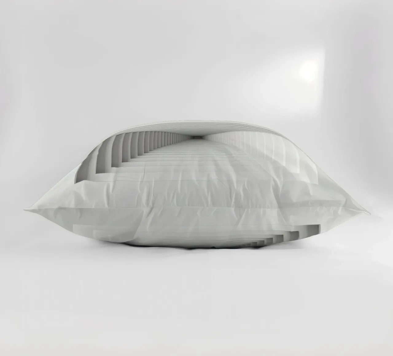 Nested White Square Frames Creating Tunnel Illusion decorative cushion by DesignDoodle