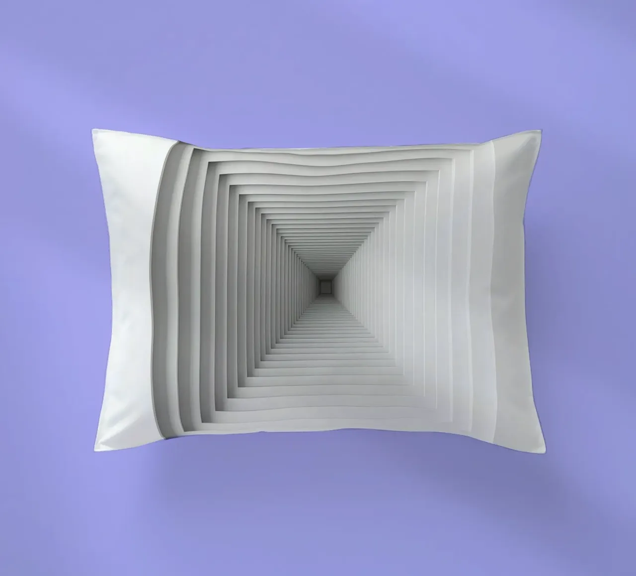 Nested White Square Frames Creating Tunnel Illusion decorative cushion by DesignDoodle