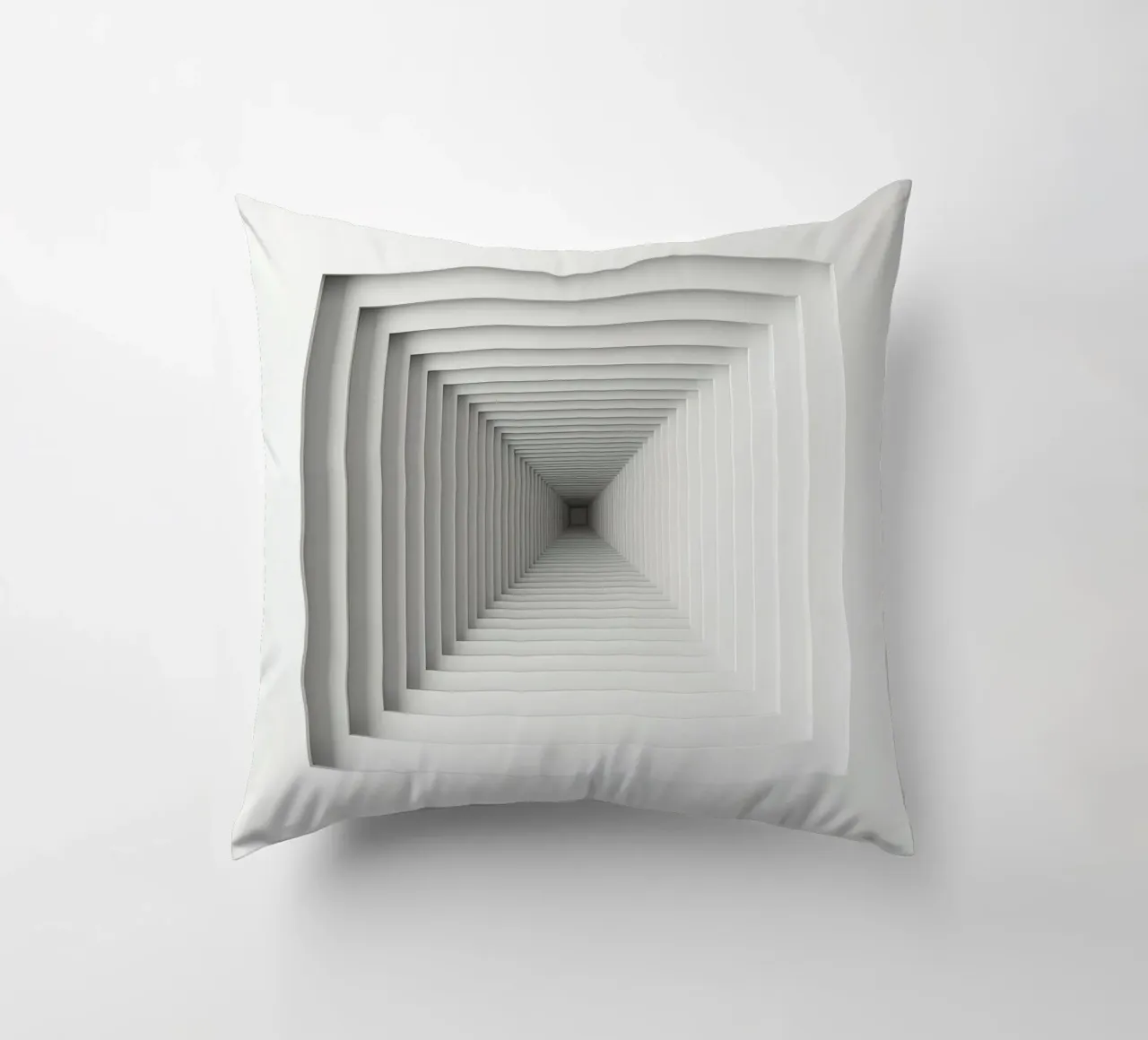 Cornici quadrate bianche annidate che creano l'illusione del tunnel cuscino da DesignDoodle