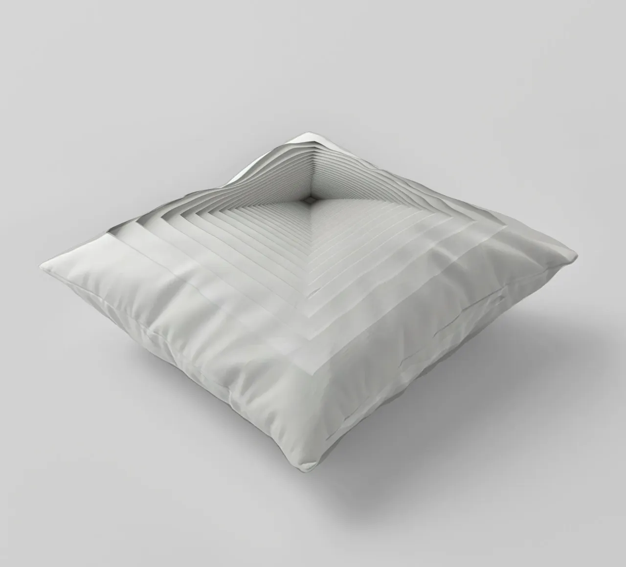 Nested White Square Frames Creating Tunnel Illusion decorative cushion by DesignDoodle