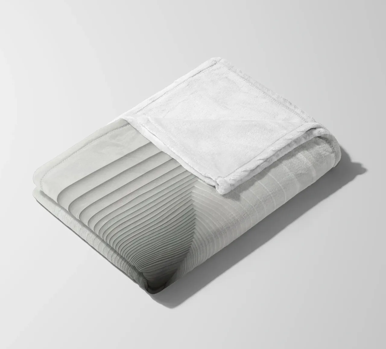 Nested White Square Frames Creating Tunnel Illusion fleece blanket by DesignDoodle