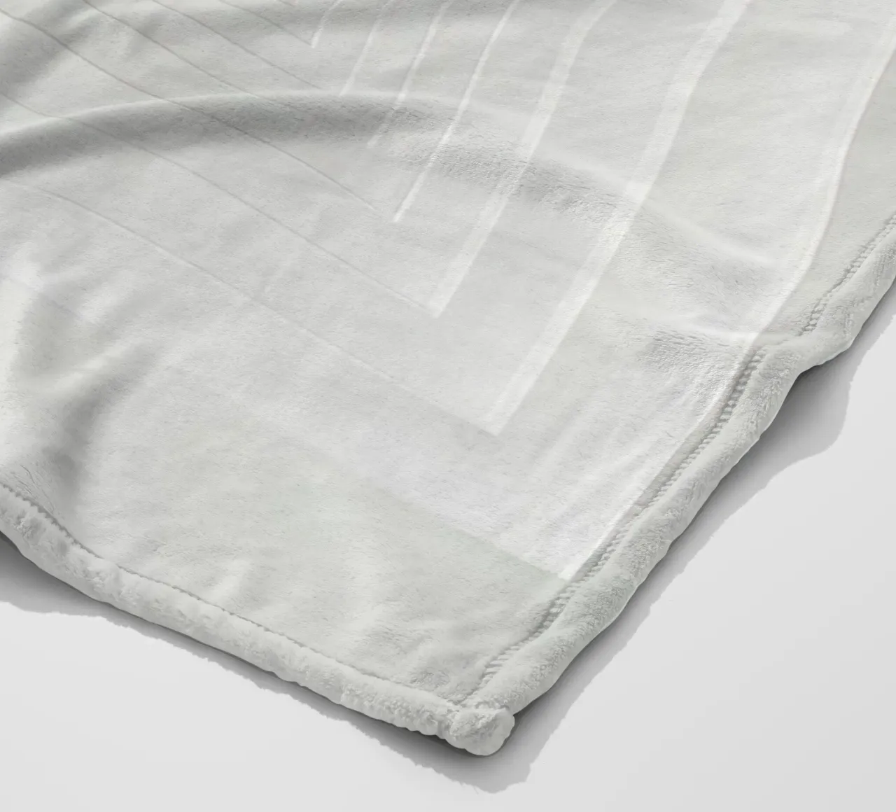 Nested White Square Frames Creating Tunnel Illusion fleece blanket by DesignDoodle
