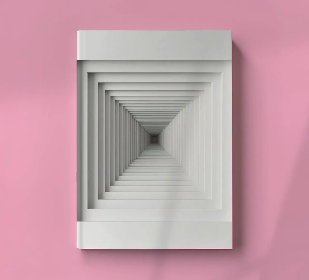 Nested White Square Frames Creating Tunnel Illusion notebook by DesignDoodle