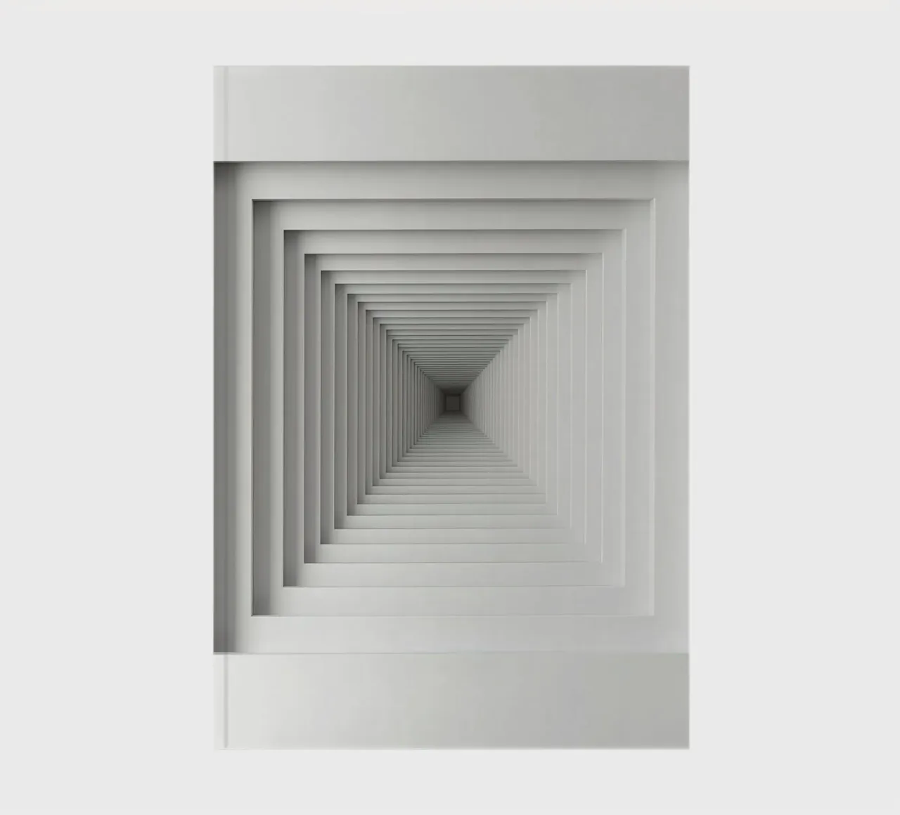 Nested White Square Frames Creating Tunnel Illusion notebook by DesignDoodle