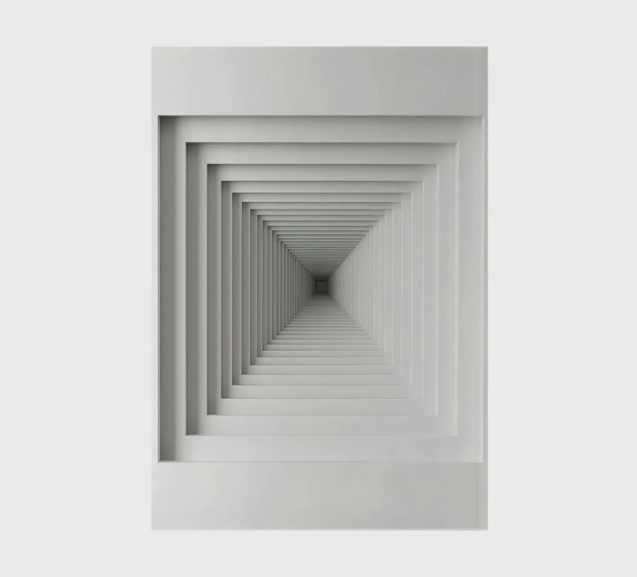 Nested White Square Frames Creating Tunnel Illusion notebook by DesignDoodle