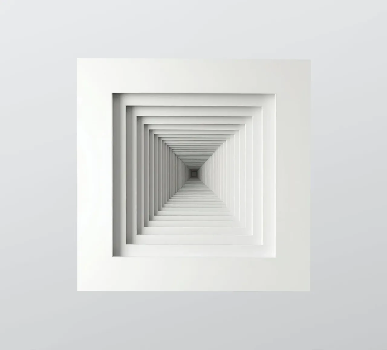Nested White Square Frames Creating Tunnel Illusion sticker by DesignDoodle