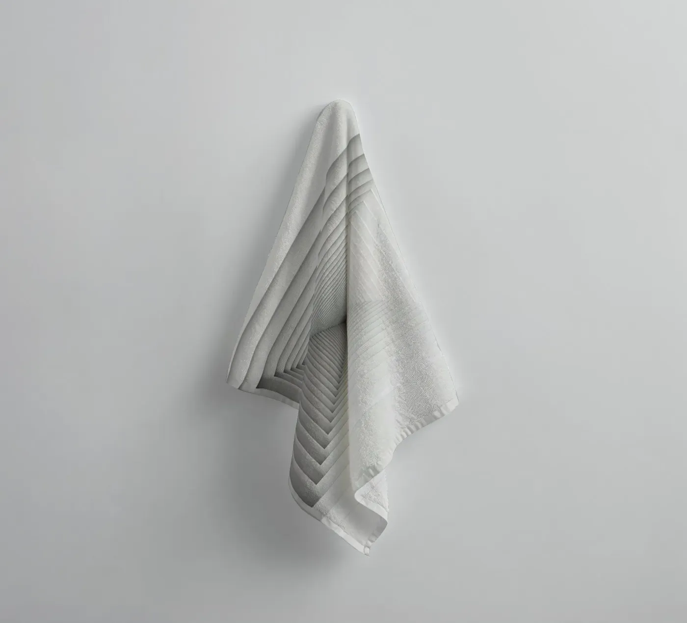 Nested White Square Frames Creating Tunnel Illusion towel by DesignDoodle