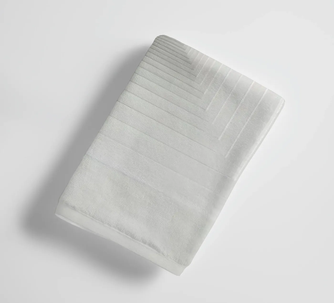 Nested White Square Frames Creating Tunnel Illusion towel by DesignDoodle