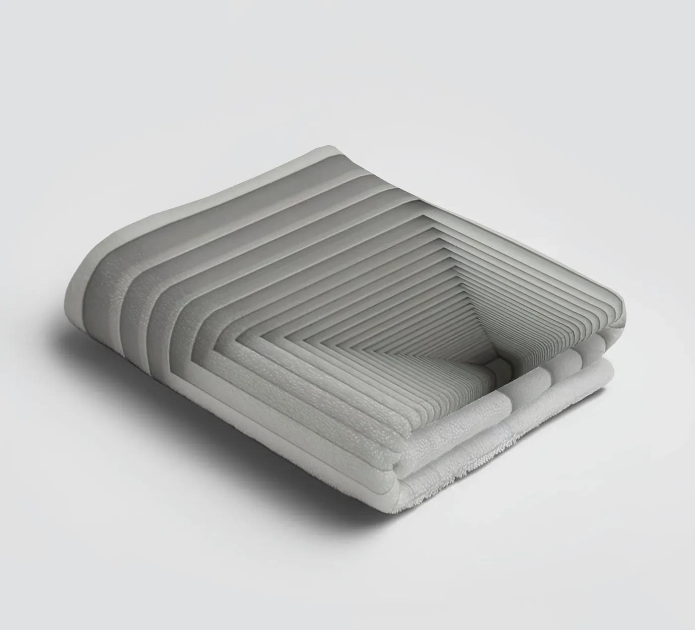 Nested White Square Frames Creating Tunnel Illusion towel by DesignDoodle