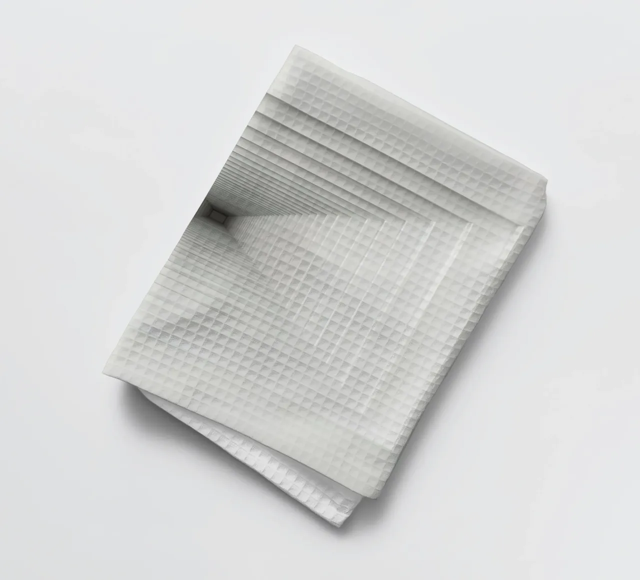 Nested White Square Frames Creating Tunnel Illusion tea towel by DesignDoodle