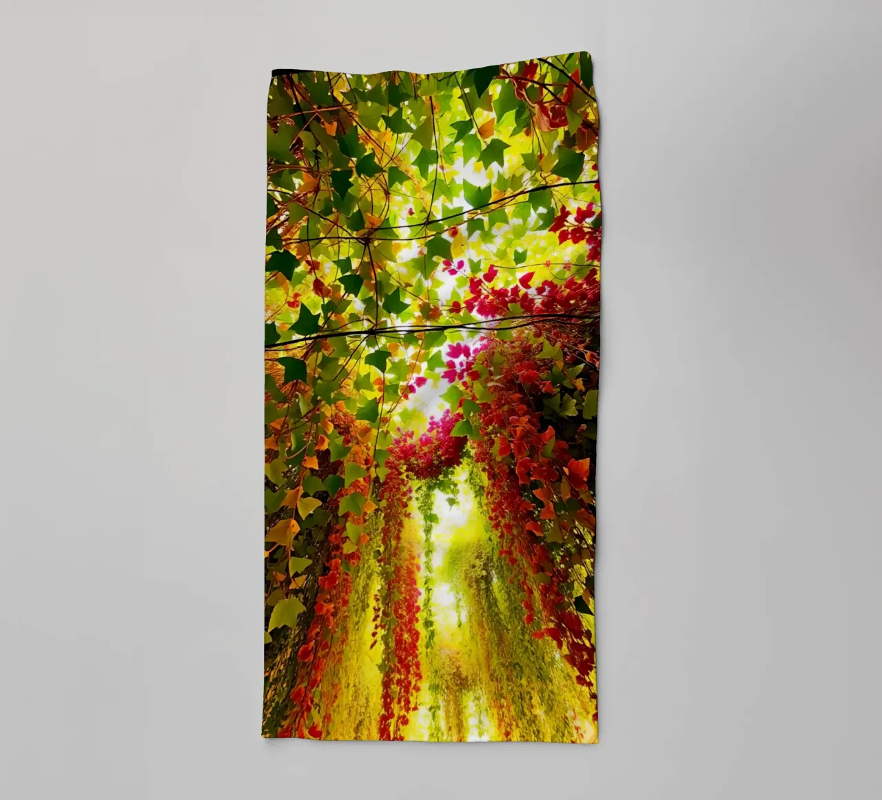 Low Angle View of Building Covered in Climbing Plants towel by DesignDoodle