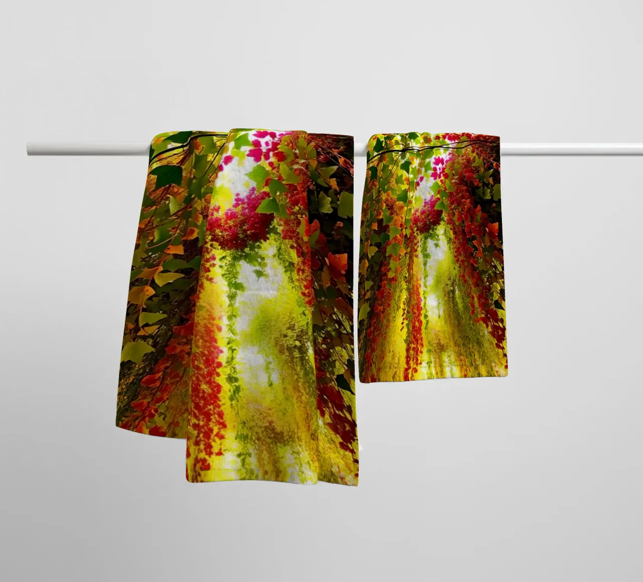 Low Angle View of Building Covered in Climbing Plants towel by DesignDoodle