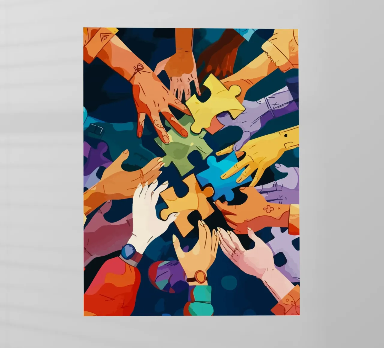 puzzle hand pellicola backlit da Dumery Art