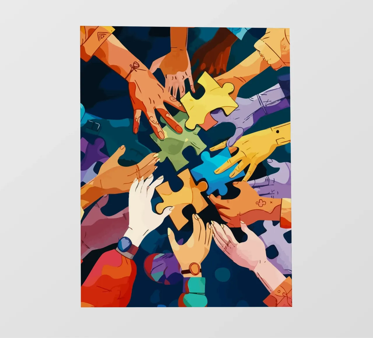 puzzle hand pellicola backlit da Dumery Art