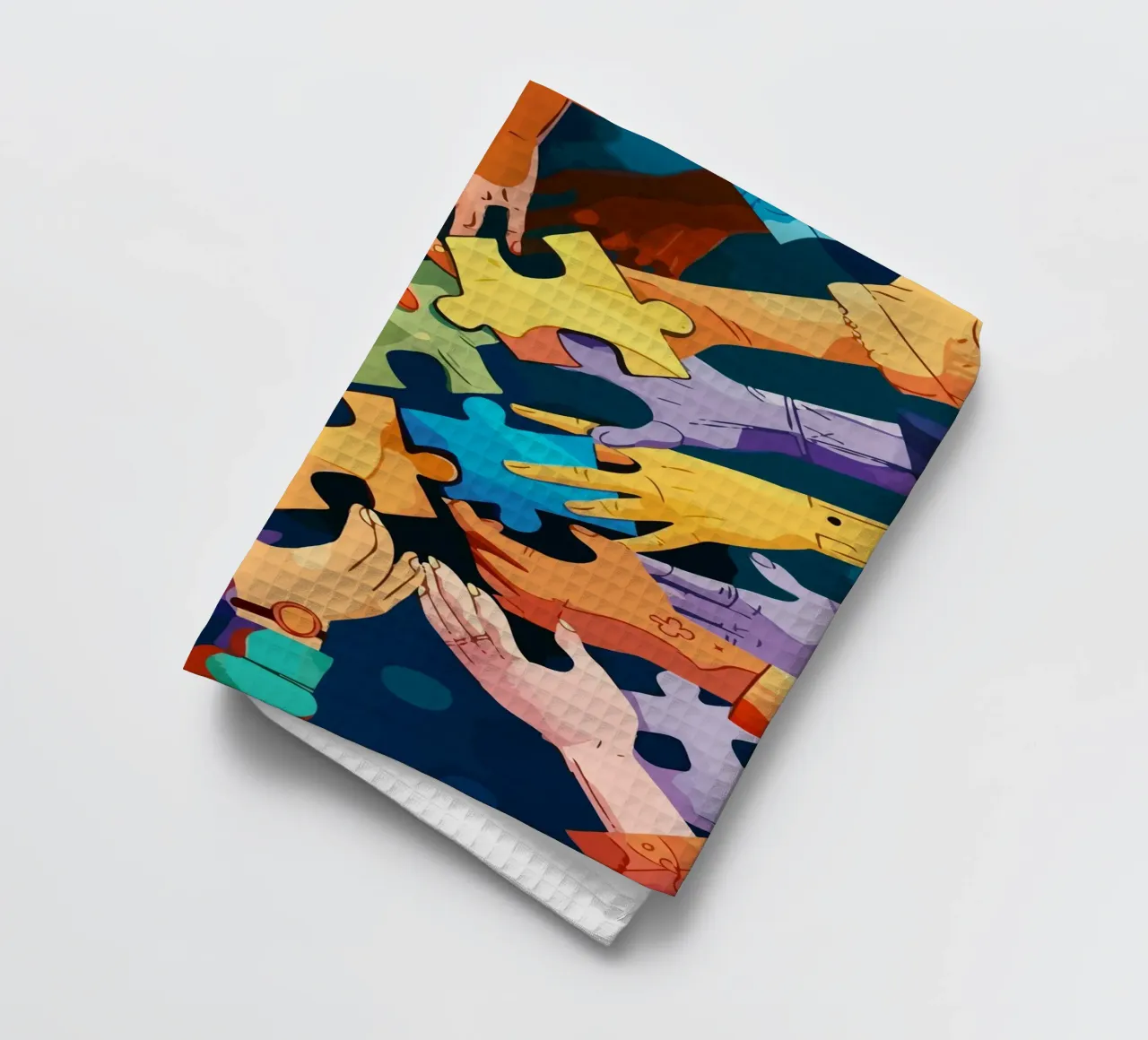 puzzle hand canovaccio da cucina da Dumery Art