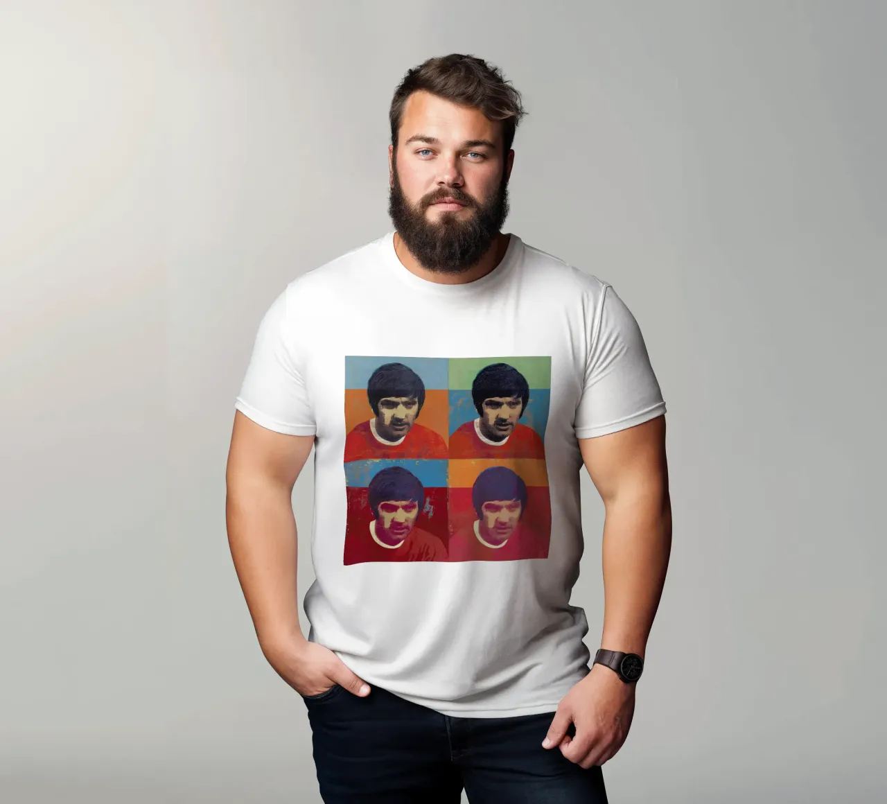 George Best 4 t-shirt da Andy Bridge