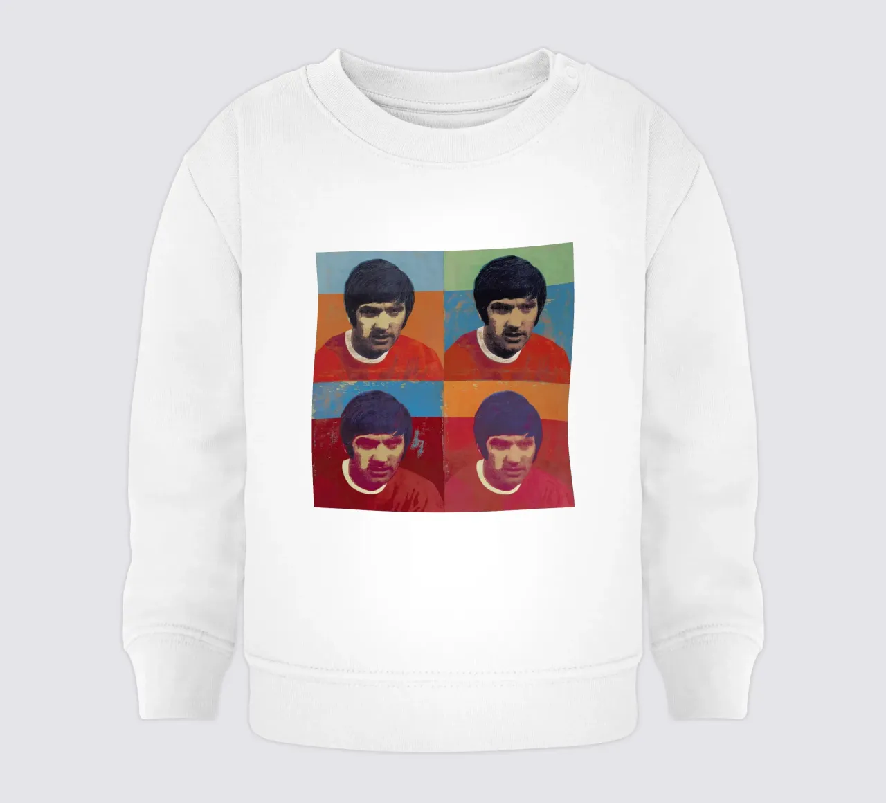 George Best 4 felpa neonato da Andy Bridge