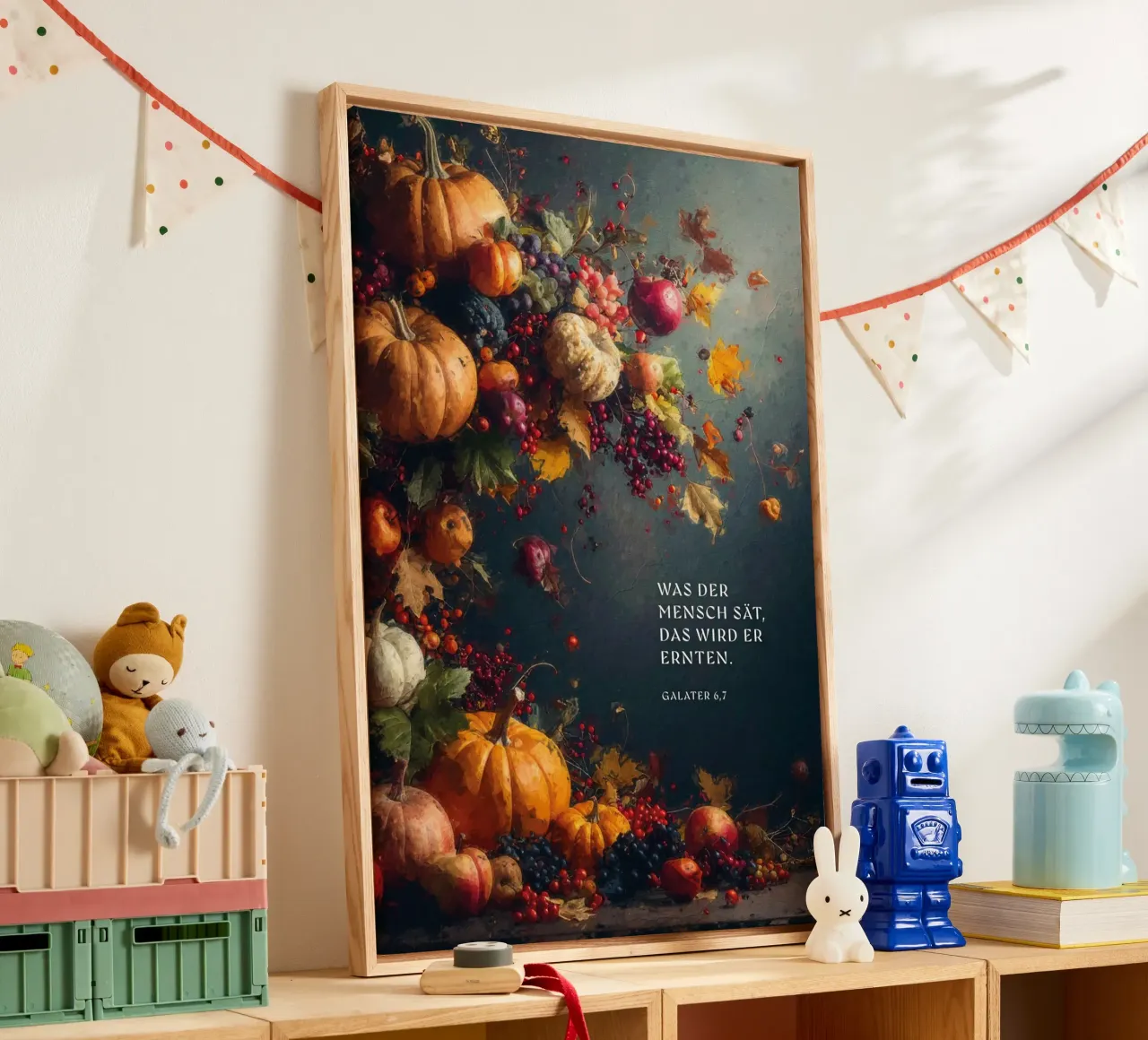 What a man sows, that shall he reap. canvas with Floater frame by undarstellbar Christliche Poster