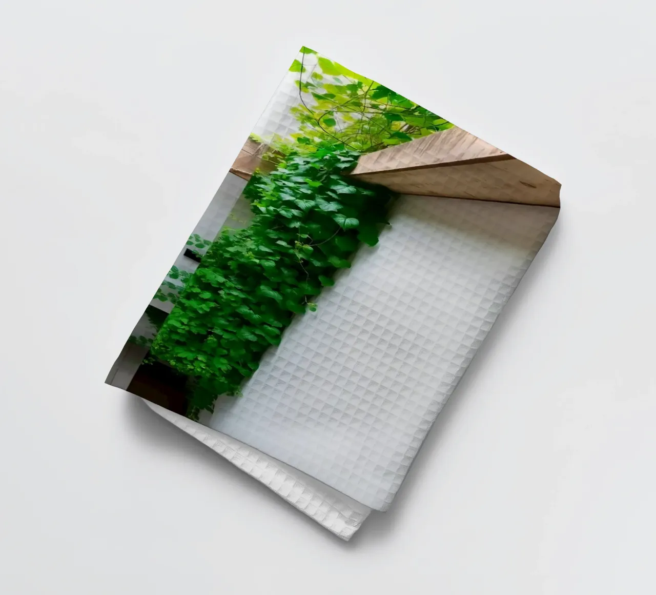 Cour intérieure avec vignes et puits de lumière torchon de DesignDoodle