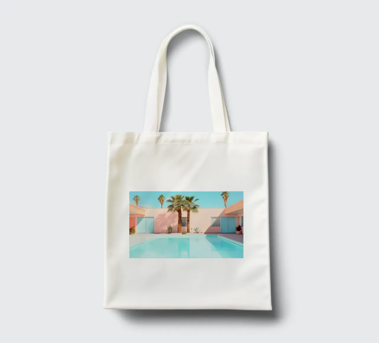 Palm Springs Retro Pool borsa in juta da robertmotoiart