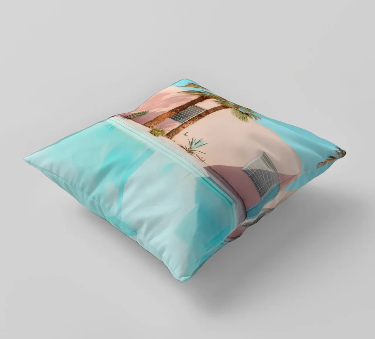 Palm Springs Retro Pool cuscino da robertmotoiart
