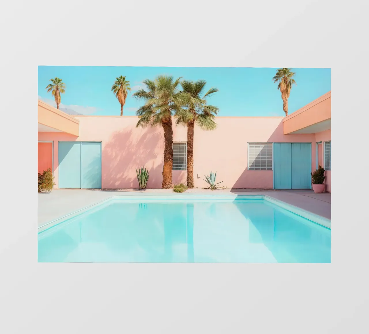 Palm Springs Retro Pool telo in pvc da robertmotoiart