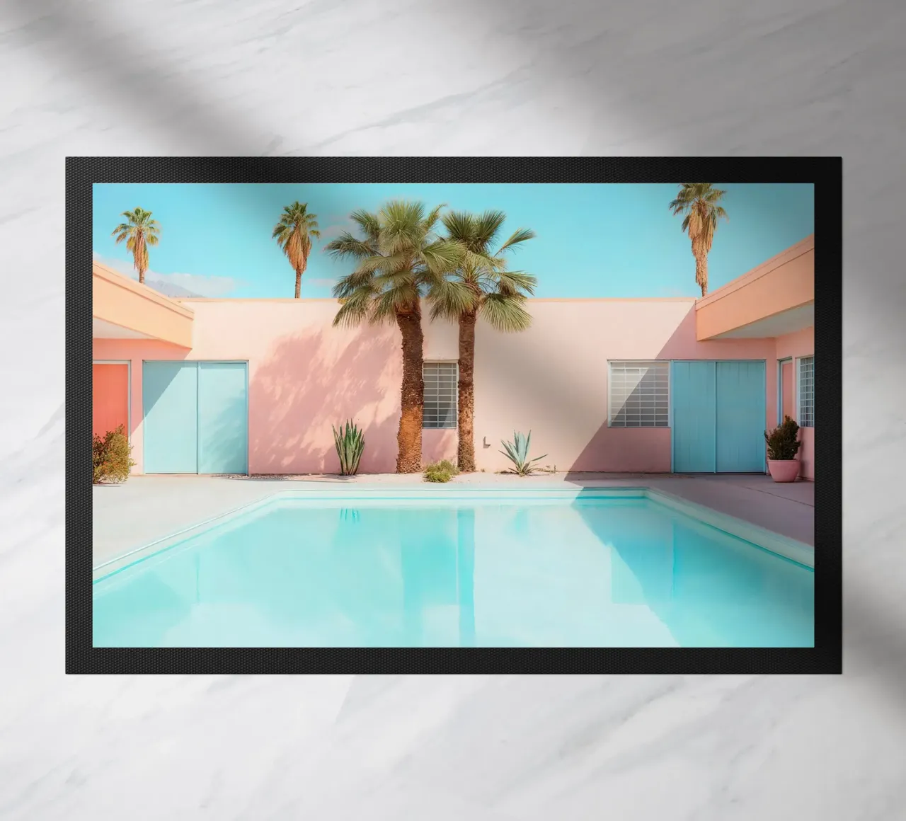 Palm Springs Retro Pool zerbino da robertmotoiart