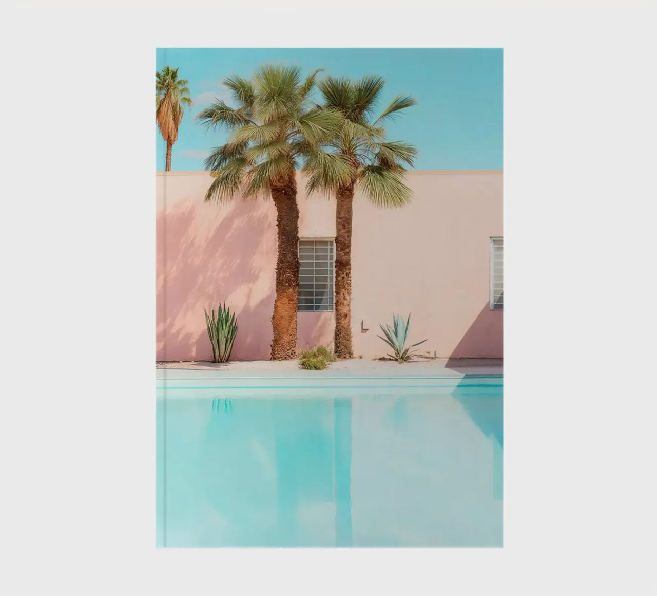 Palm Springs Retro Pool notebook by robertmotoiart