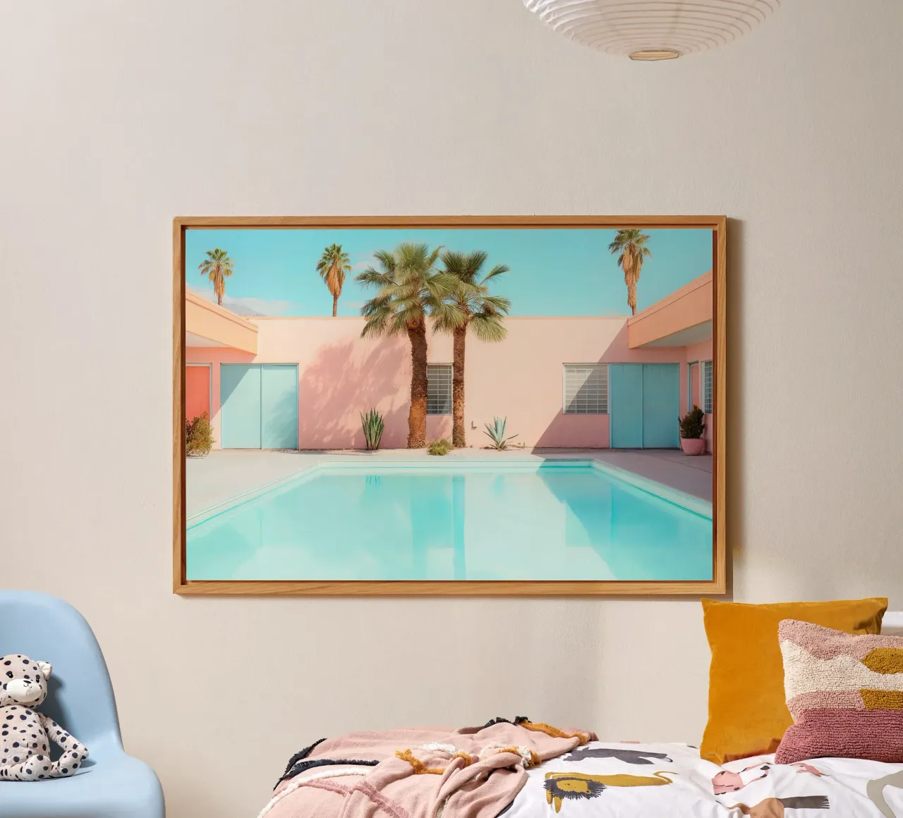 Palm Springs Retro Pool alluminio dibond da robertmotoiart