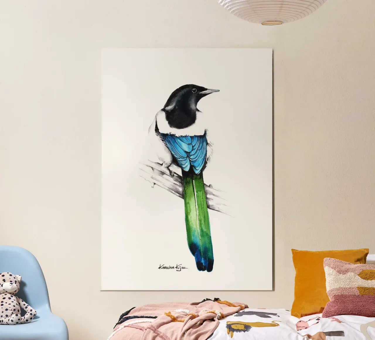 Magpie poster van Karolina Kijak
