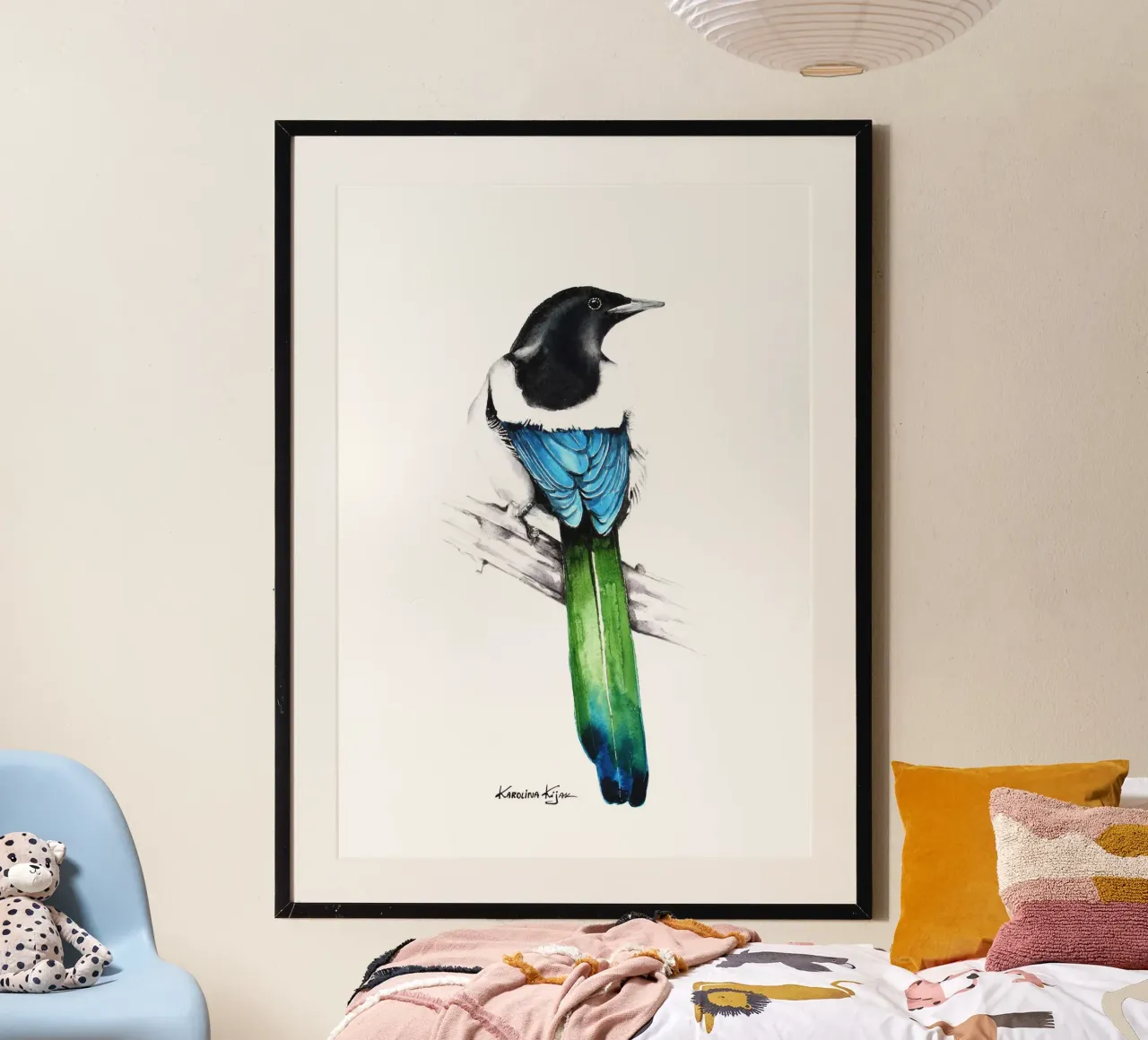 Magpie poster van Karolina Kijak