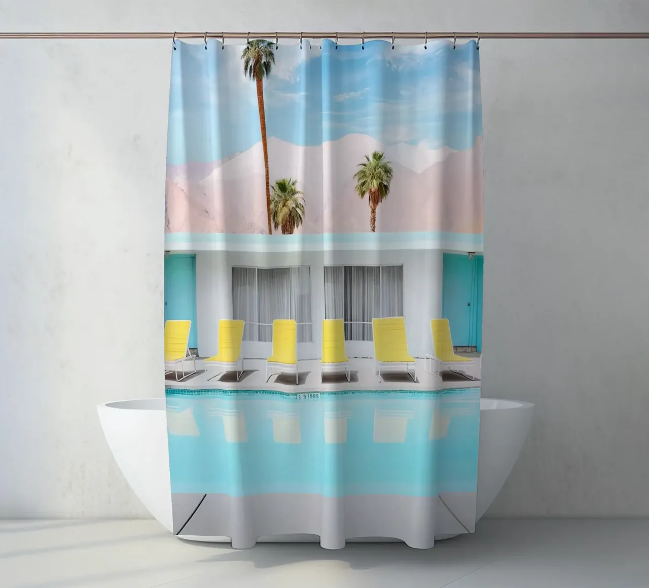 Palm Spring Pool Day tenda da doccia da robertmotoiart