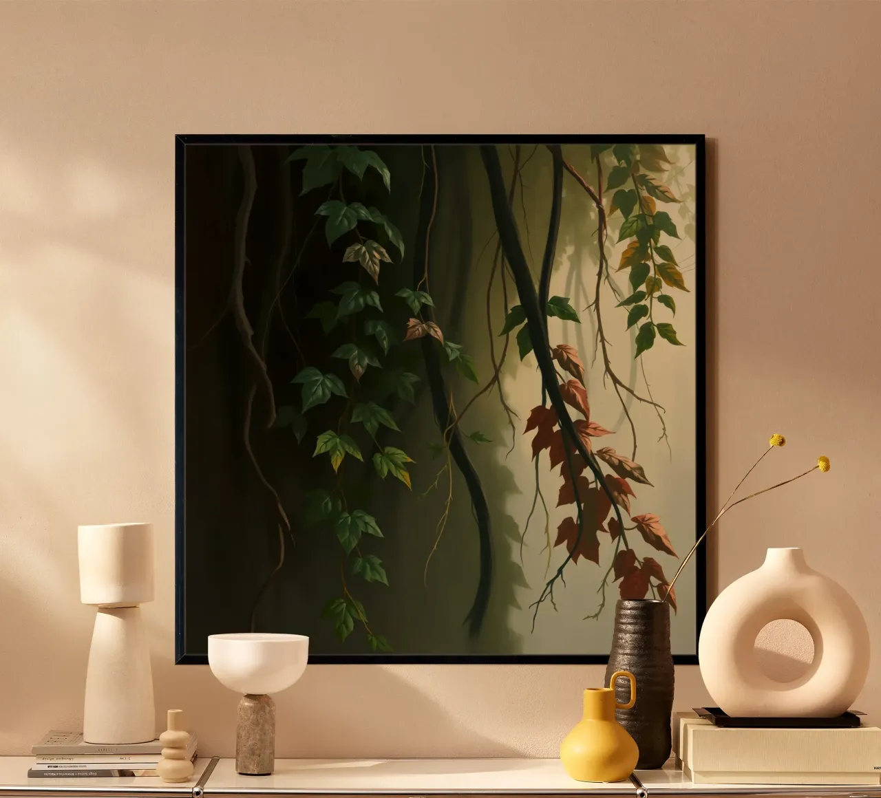 Illustration of Hanging Vines and Branches poster by DesignDoodle